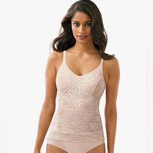 Bali Women’s Shapewear Firm Control Lace ’n Smooth Shaping Cami Rosewood Size XL